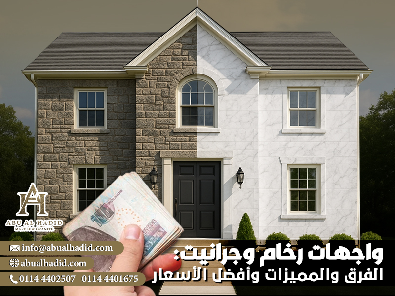 واجهات رخام وجرانيت: الفرق والمميزات وأفضل الأسعار